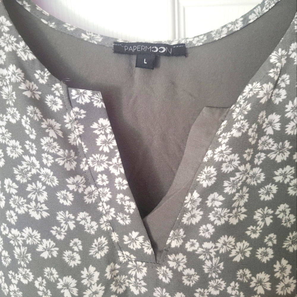 Papermoon green & white blouse